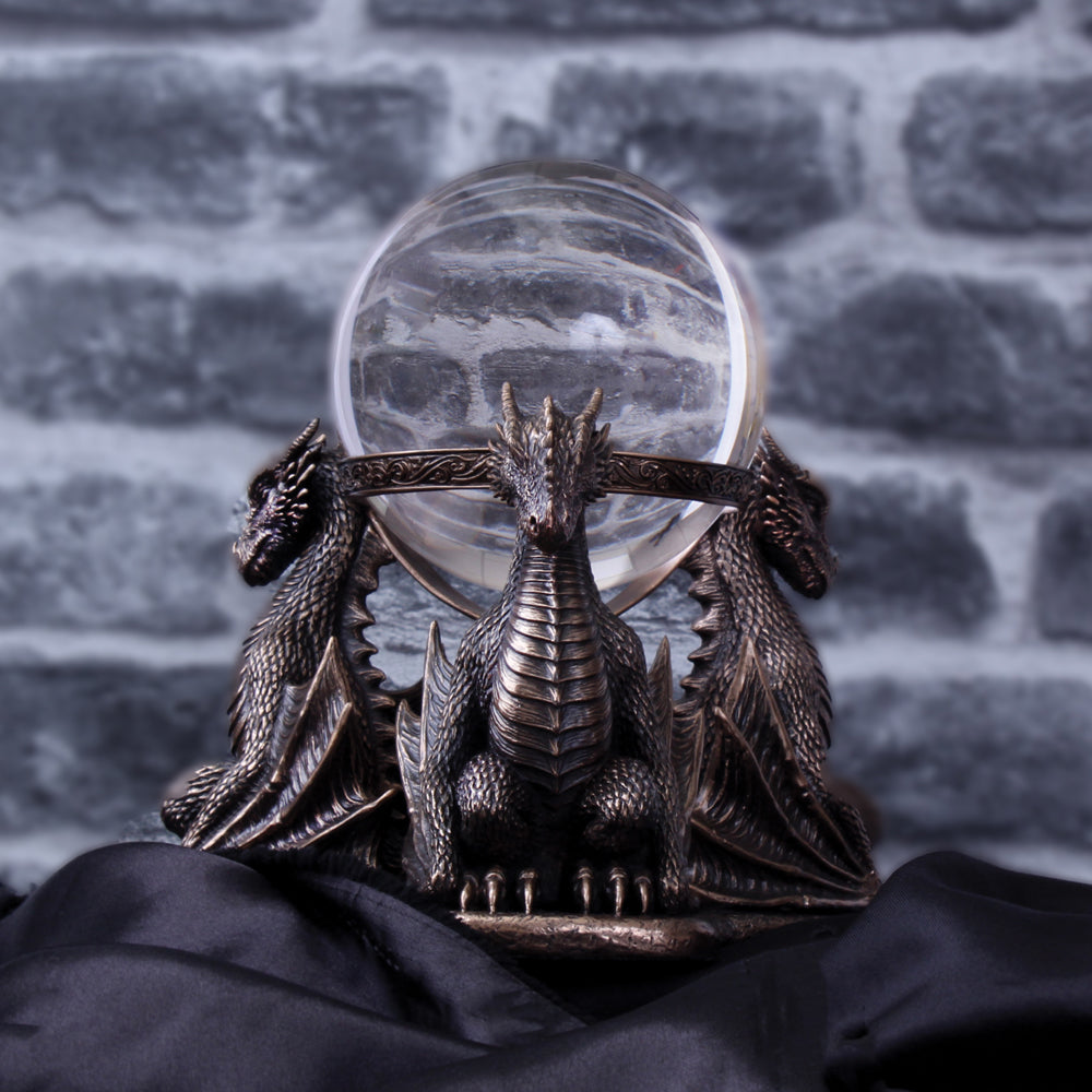 Bronze Dragons Prophecy Mythical Crystal Ball Holder: 1 - Crystal Balls & Holders By NN Designs