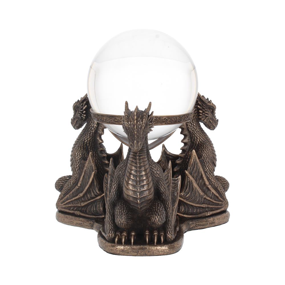 Bronze Dragons Prophecy Mythical Crystal Ball Holder: 3 - Crystal Balls & Holders By NN Designs