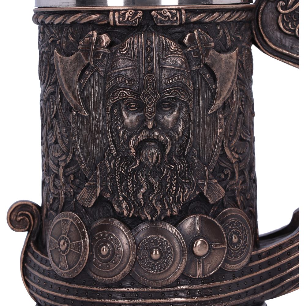 Bronze Drakkar Dragon Boat Viking Tankard - Shop Tankards At Gift Moments - 5