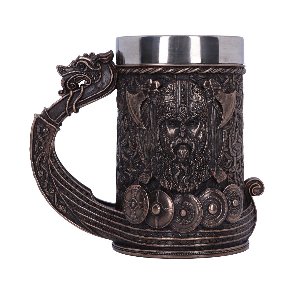 Bronze Drakkar Dragon Boat Viking Tankard - Shop Tankards At Gift Moments - 3