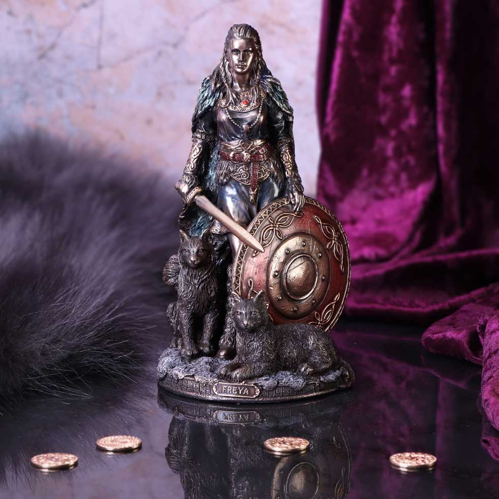 Bronze Freya Goddess of Love Figurine 21cm: 1 - Figures & Collectables By Gift Moments