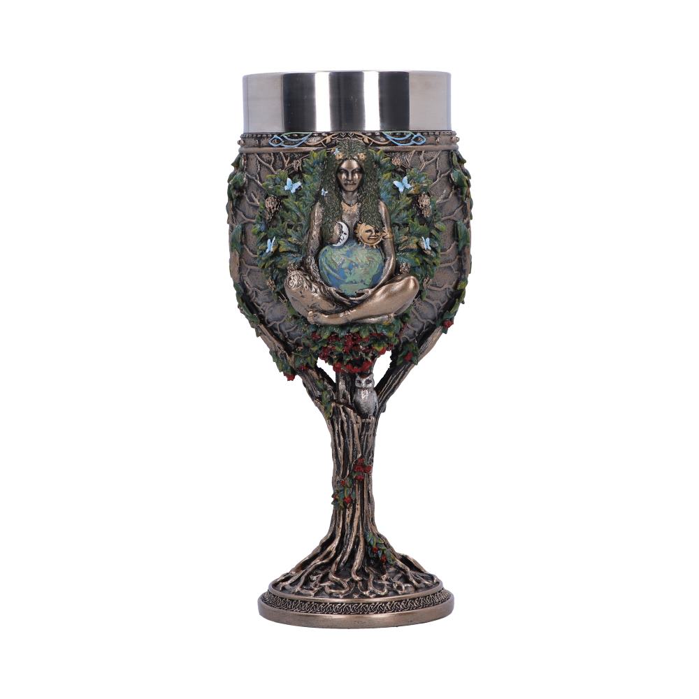 Bronze Mother Earth Goblet 20cm: 2 - Goblets & Chalices By NN Designs