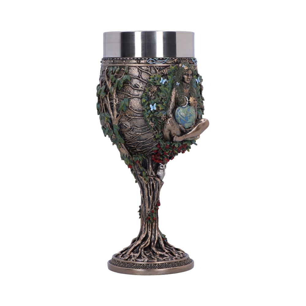 Bronze Mother Earth Goblet 20cm: 5 - Goblets & Chalices By NN Designs