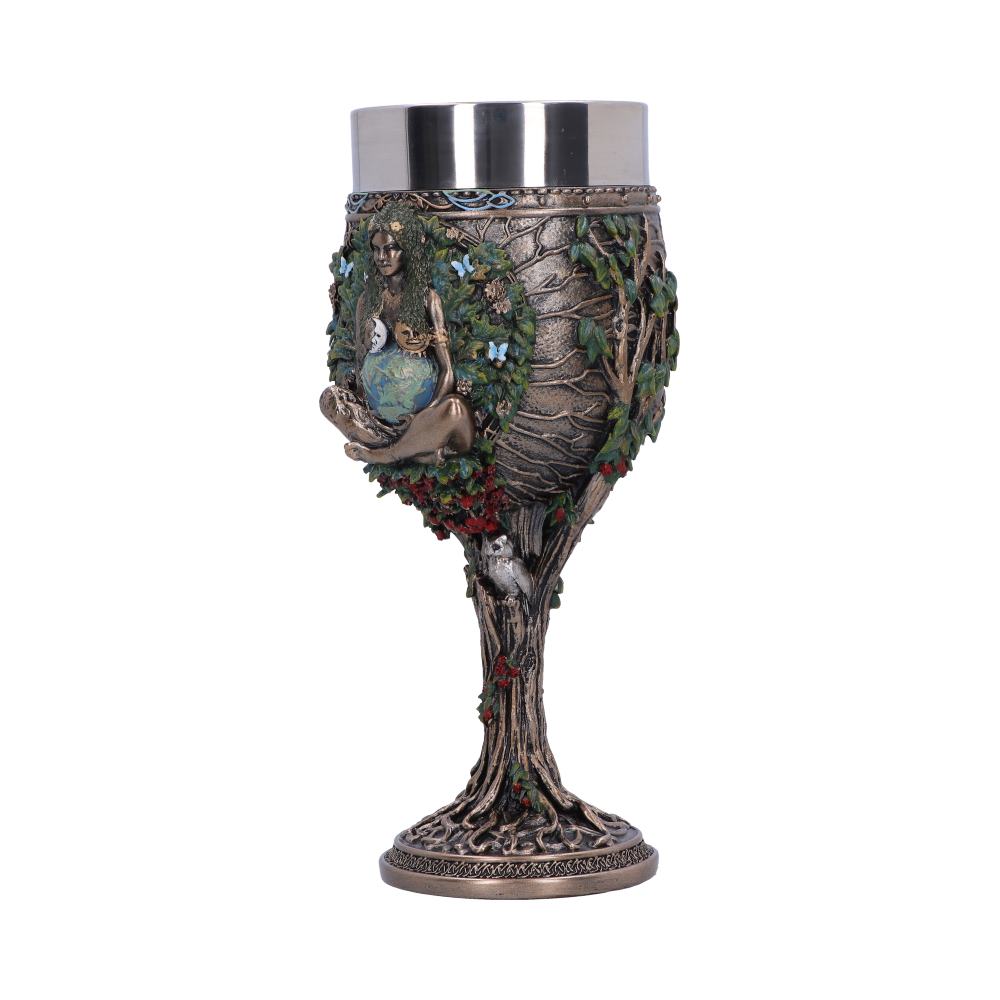 Bronze Mother Earth Goblet 20cm: 3 - Goblets & Chalices By NN Designs