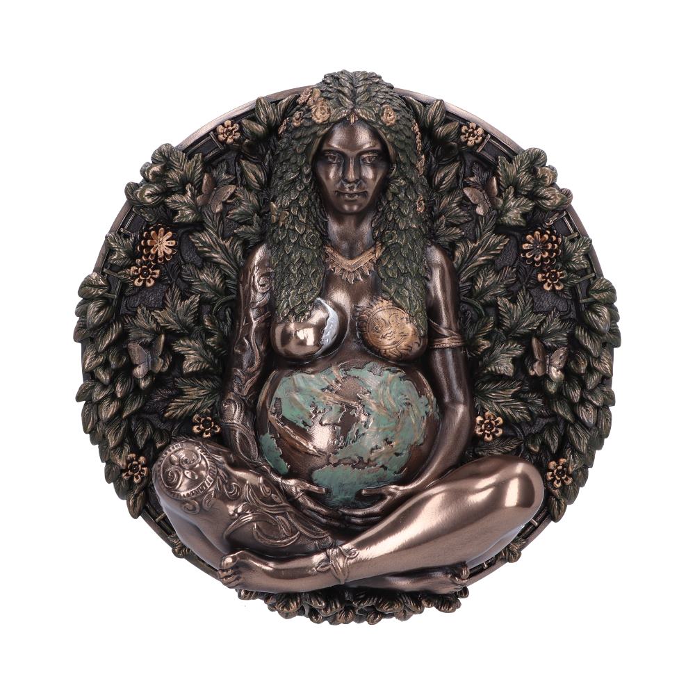 Bronze Mother Earth Wall Plaque 15cm: 2 - Wall Hanging Sculptures By NN Designs