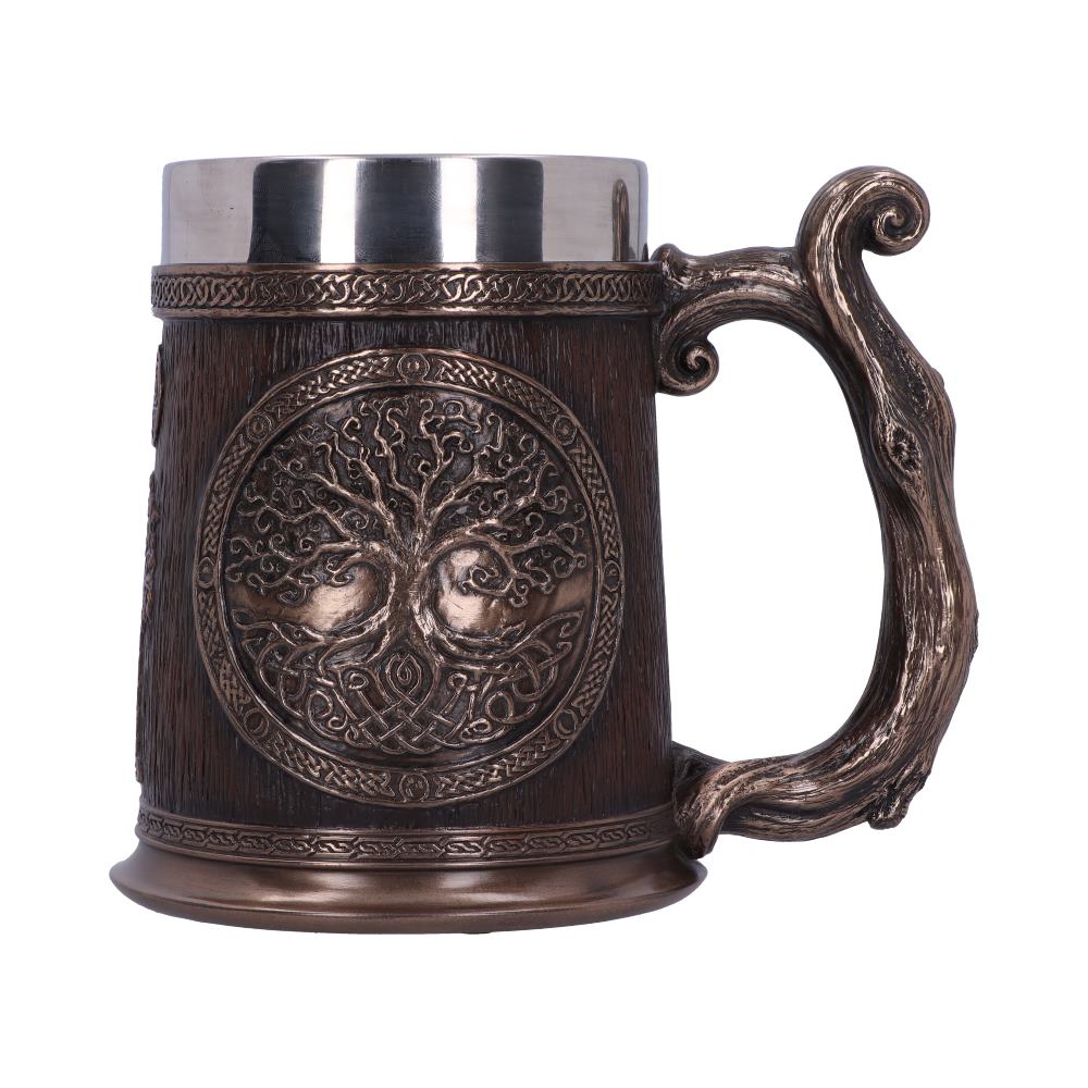Bronze Tree of Life Tankard 16cm: 2 Tankards By Gift Moments