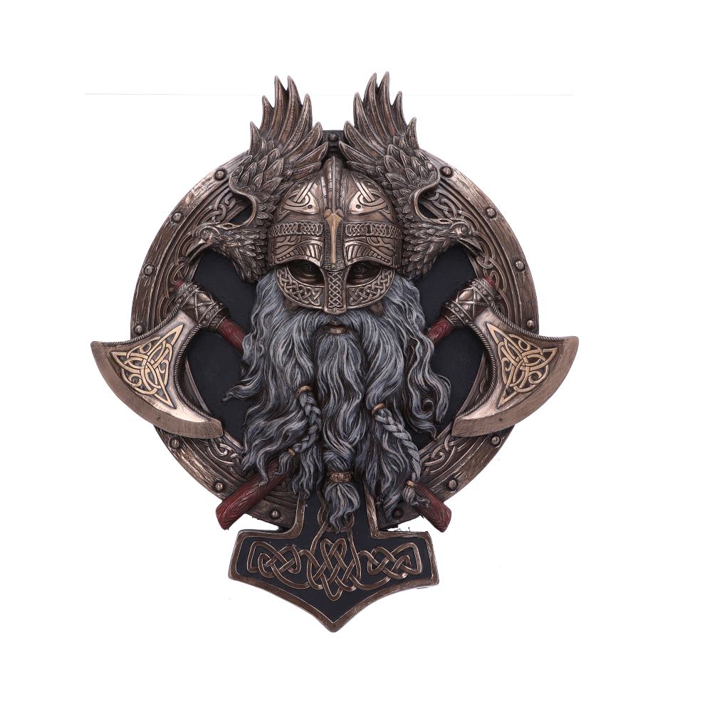 Bronze For Valhalla Viking Axe Hammer Raven Wall Plaque: 2 - Wall Hanging Sculptures By Gift Moments