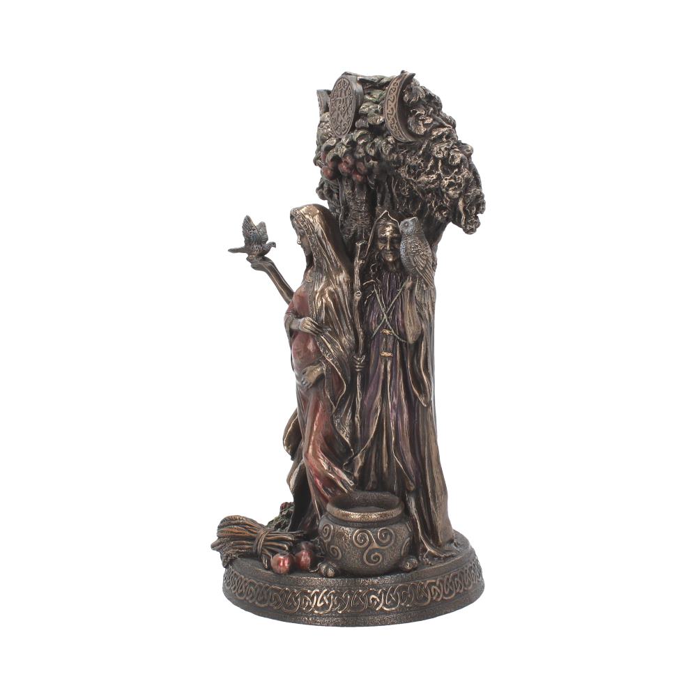 Bronzed Maiden Mother Crone Triple Moon Figurine: 3 - Figures & Collectables By Gift Moments