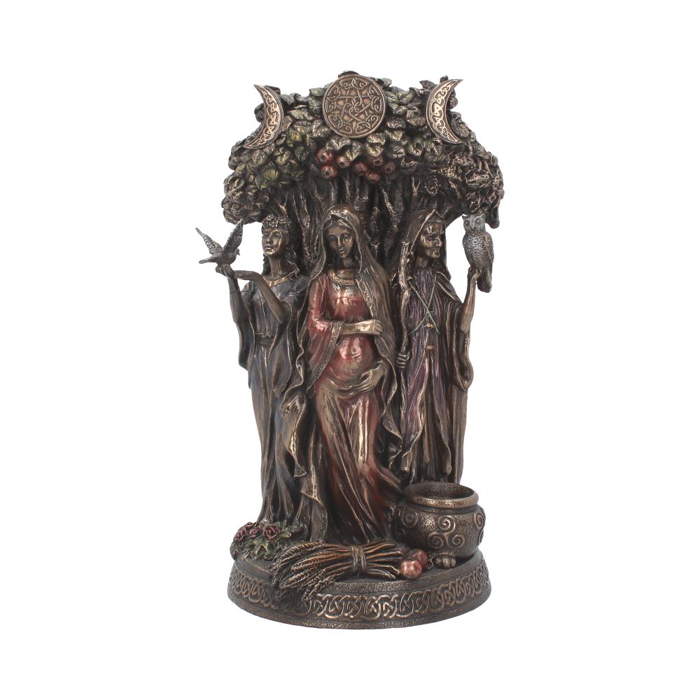 Bronzed Maiden Mother Crone Triple Moon Figurine: 2 - Figures & Collectables By Gift Moments