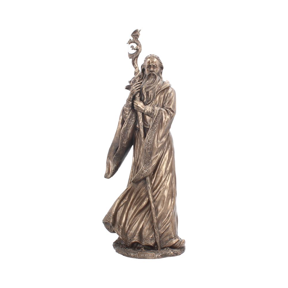 Bronzed Merlin Large Figurine 47cm: 2 - Figurines Large (30-50cm) By NN Designs