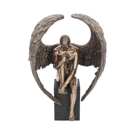 Bronzed Religious Contemplative Angel’s Reflection Figurine26cm: 2 Figures & Collectables By Gift Moments