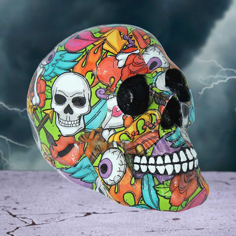 Calypso Graphic Art Printed Skull: 1 - Figurines Medium (15-29cm) By Gift Moments