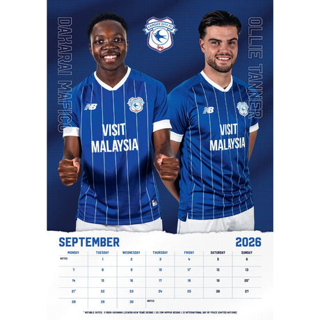 Cardiff City FC A3 Calendar 2026: 3 - Calendars By Cardiff City