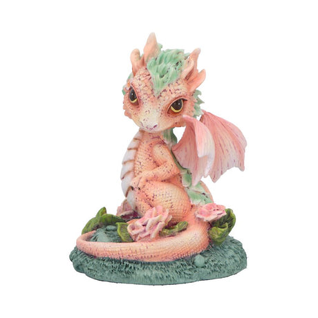 Carnation Flower Dragon Figurine: 3 - Figurines Small (Under 15cm) By NN Designs