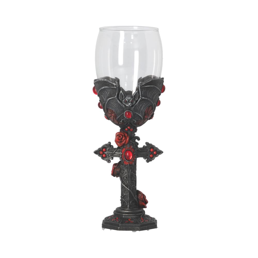 Carpe Noctem Dracula Vampire Bat Wine Glass: 5 - Goblets & Chalices By NN Designs