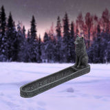 Catching The Scent Obsidian Wolf Incense Burner 25cm: 5 - Incense Holders By Gift Moments