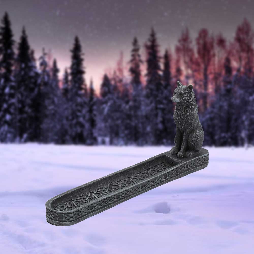 Catching The Scent Obsidian Wolf Incense Burner 25cm - Shop Incense Holders At Gift Moments - 5