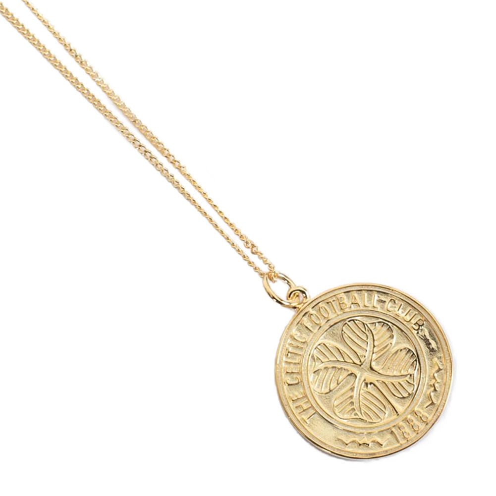 Celtic FC 18ct Gold Plated on Silver Pendant & Chain - Shop Necklaces At Gift Moments - 1