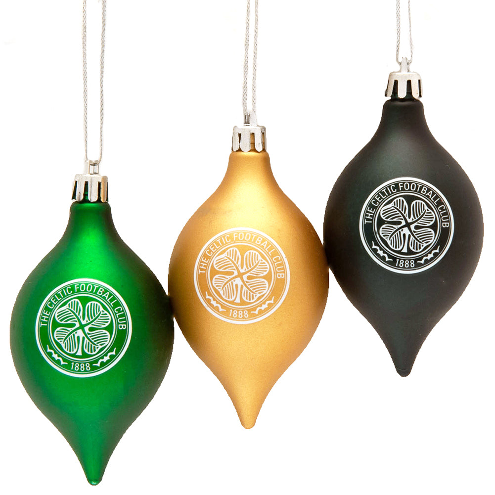 Celtic FC 3pk Vintage Baubles - Shop Christmas At Gift Moments - 1