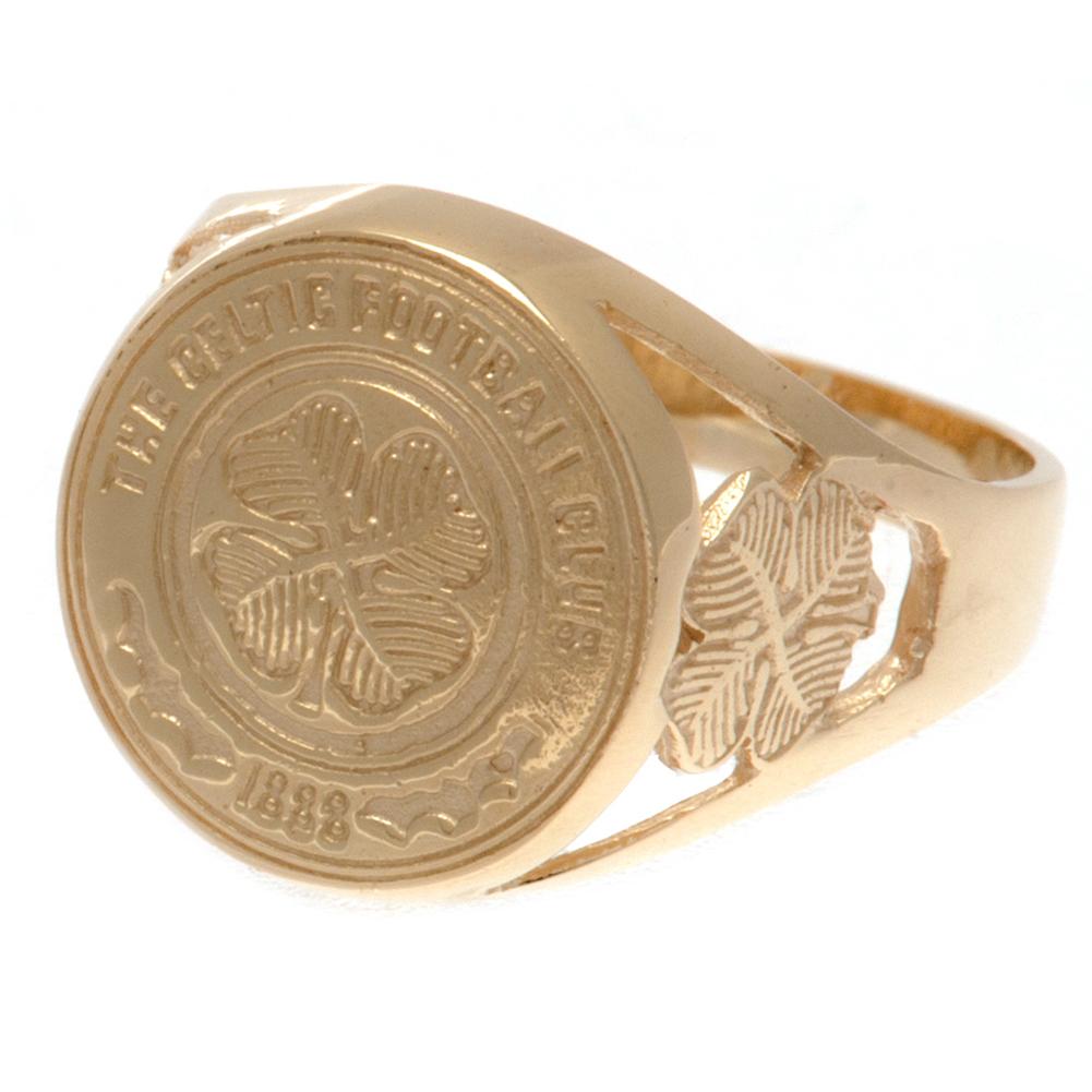 Celtic FC 9ct Gold Crest Ring Large: 2 - Jewellery By Celtic