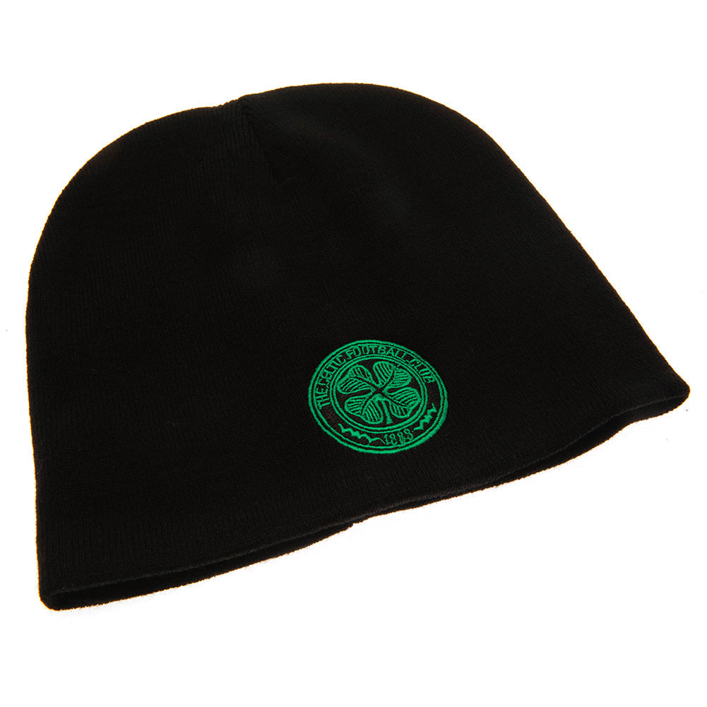 Celtic FC Black Dome Beanie Hat: 2 - Caps & Hats By Celtic