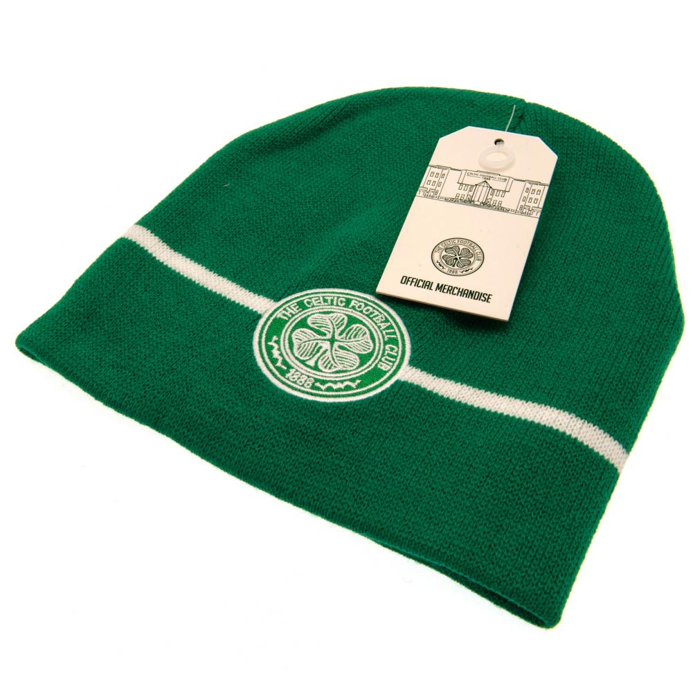 Celtic FC Stripe Beanie: 3 - Caps & Hats By Celtic