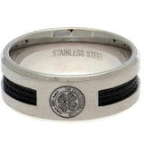 Celtic FC Black Inlay Ring Medium: 2 - Jewellery By Celtic