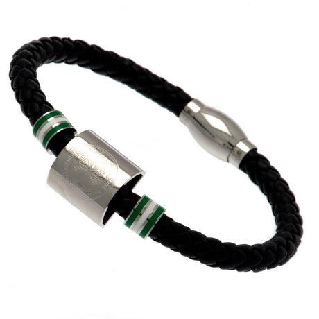 Celtic FC Colour Ring Leather Bracelet: 1 - Jewellery By Celtic