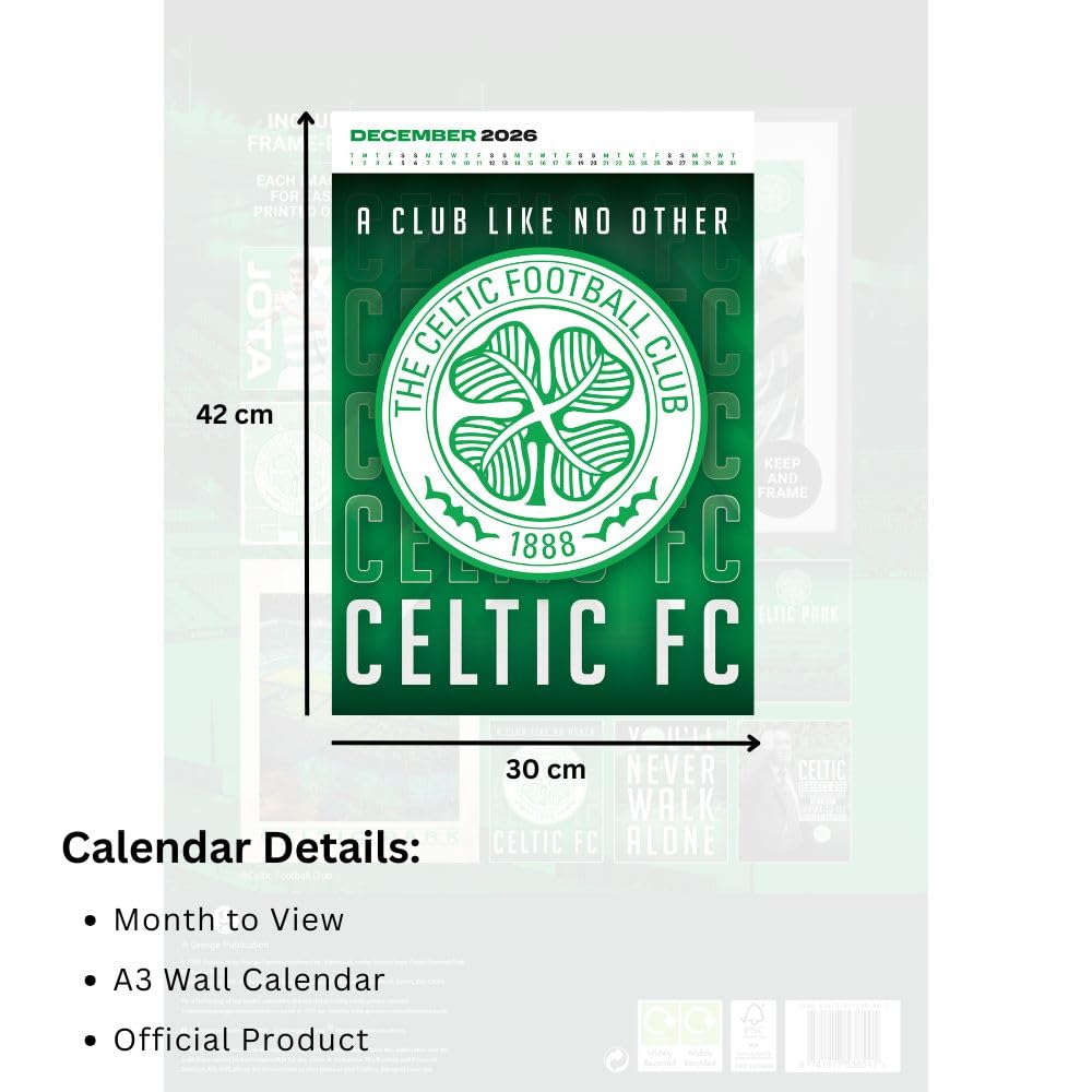 Celtic FC Deluxe Calendar 2026: 7 - Calendars By Celtic