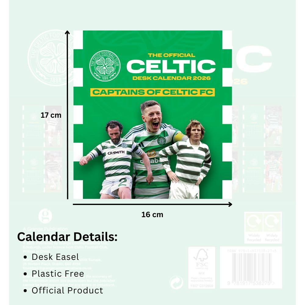 Celtic FC Desktop Calendar 2026: 5 - Calendars By Celtic