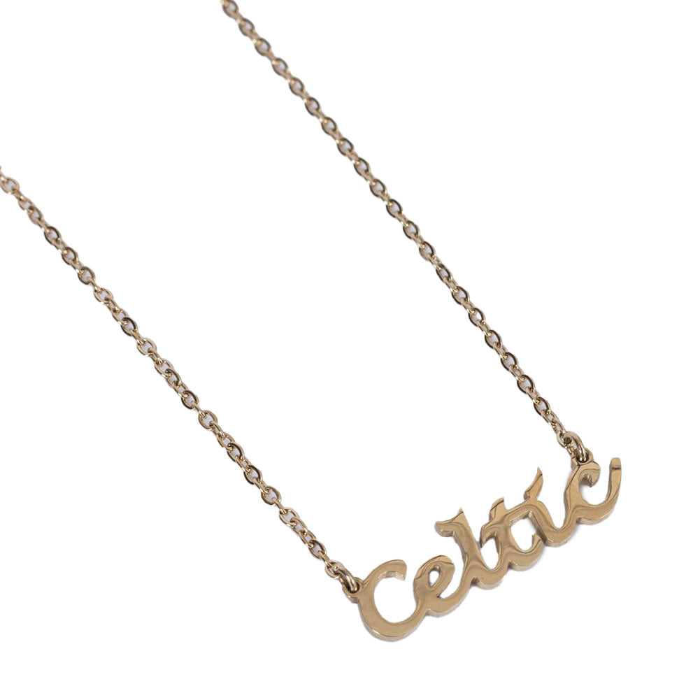 Celtic FC Gold Plated Name Dropper Necklace: 1 - Necklaces By Celtic
