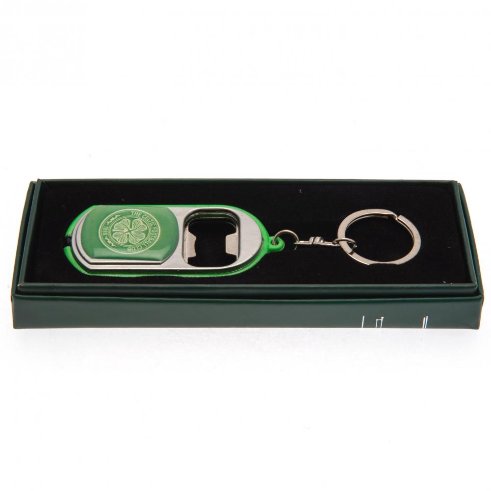 Celtic FC Keyring Torch Bottle Opener: 1 - Keyrings By Celtic