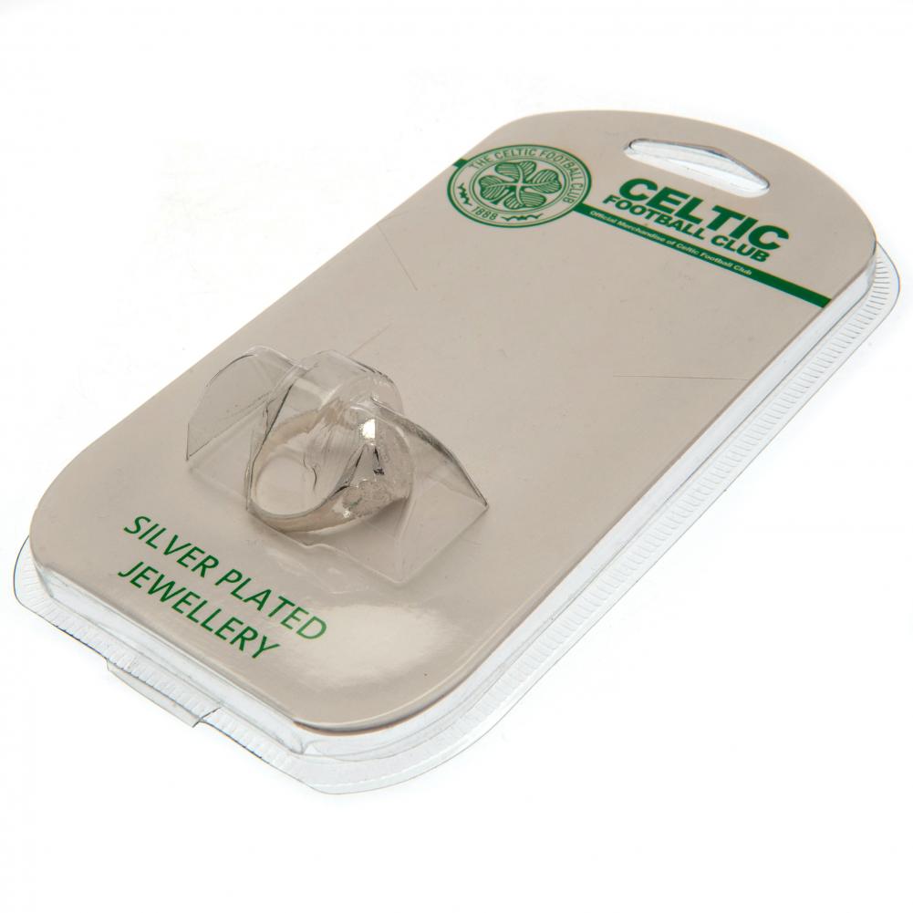 Celtic FC Silver Plated Crest Ring Medium: 2 - Jewellery By Celtic