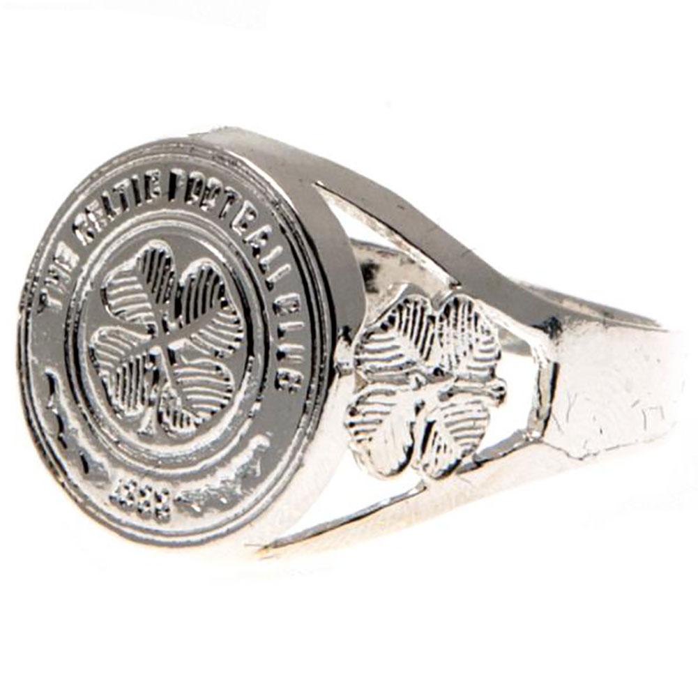 Celtic FC Silver Plated Crest Ring Medium: 1 - Jewellery By Celtic
