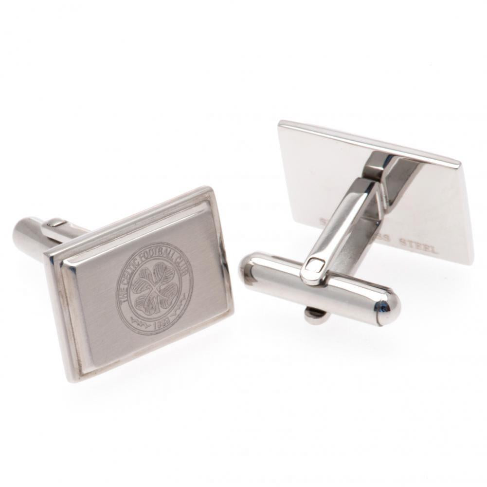 Celtic FC Stainless Steel Cufflinks: 2 - Cufflinks & Tie Slides By Celtic