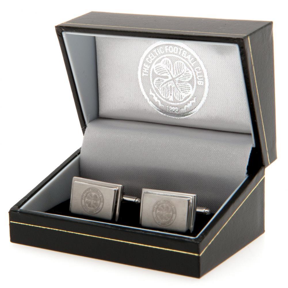 Celtic FC Stainless Steel Cufflinks - Shop Cufflinks & Tie Slides At Gift Moments - 1