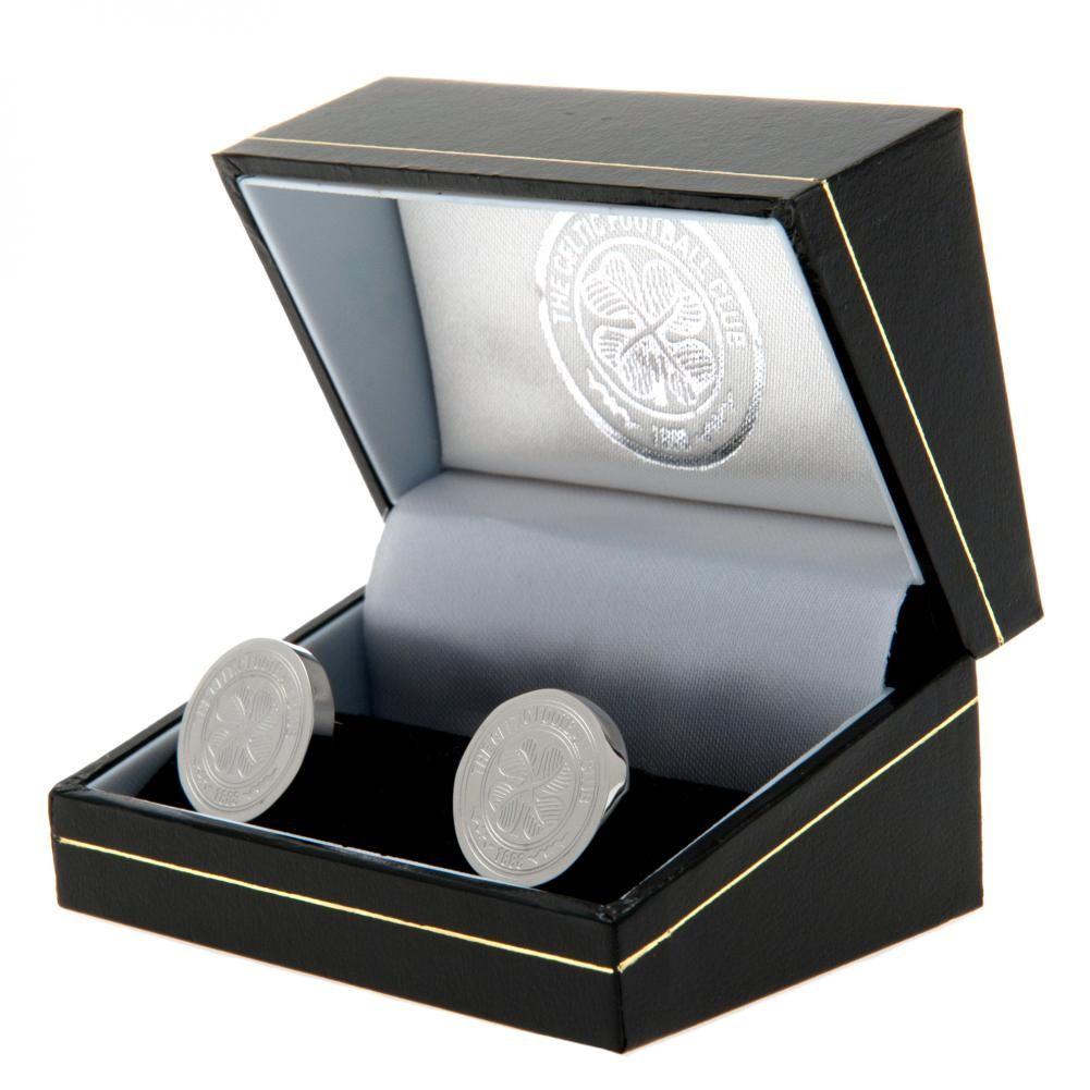 Celtic FC Stainless Steel Formed Cufflinks: 1 - Cufflinks & Tie Slides By Celtic