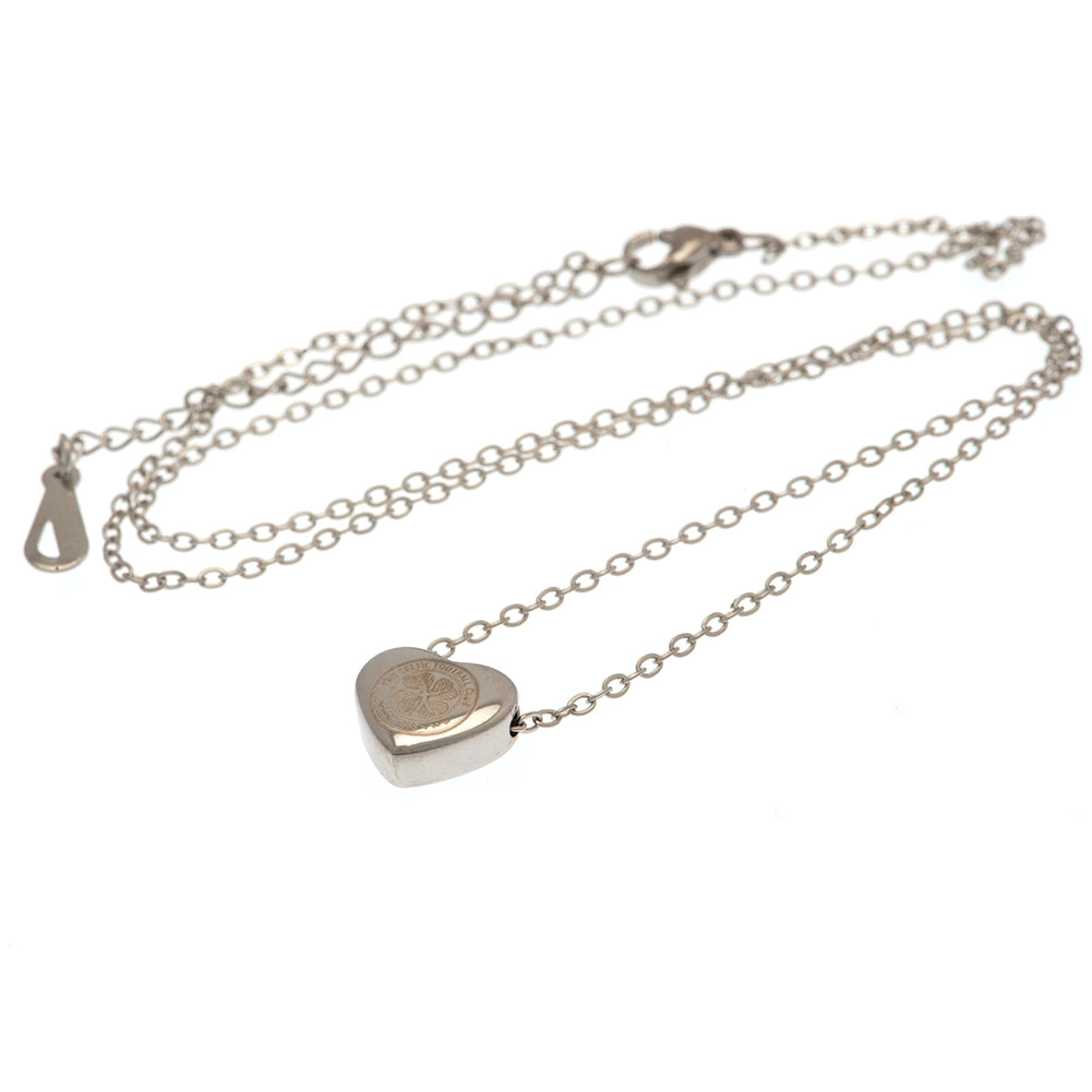 Celtic FC Stainless Steel Heart Necklace: 3 - Necklaces By Celtic