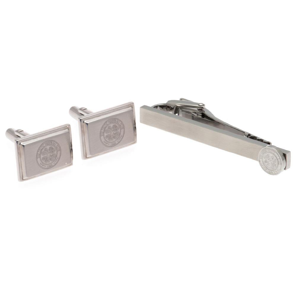 Celtic FC Tie Slide & Cufflink Set: 2 - Cufflinks & Tie Slides By Celtic