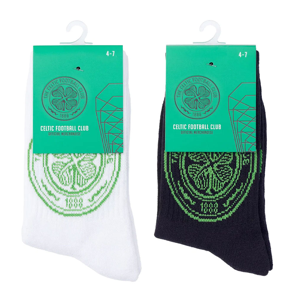 Celtic FC Twin Pack Sports Socks 7-11: 4 - Clothing By Celtic