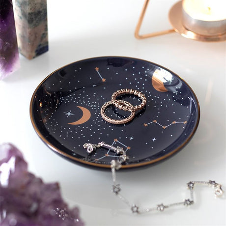 Ceramic Purple Star Sign Trinket Dish 10.5cm: 1 - By Gift Moments