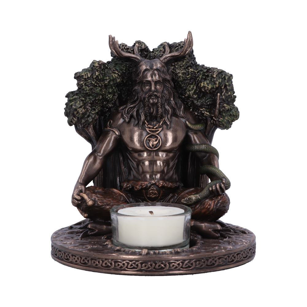 Cernunnos Bronze Tealight Holder 13.5cm: 2 Candles & Holders By Gift Moments