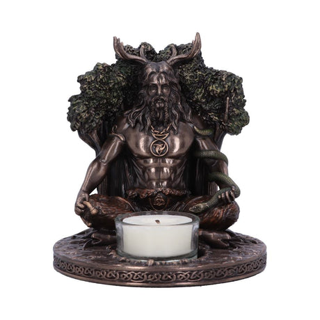 Cernunnos Bronze Tealight Holder 13.5cm: 2 Candles & Holders By Gift Moments
