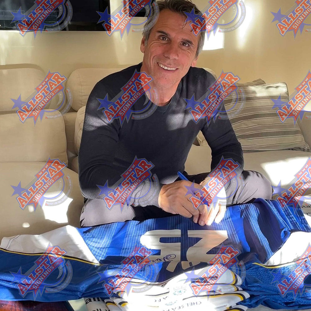 Chelsea FC 1998 UEFA Cup Winners’ Cup Final Zola Signed Shirt: 2 - Signed Memorabilia By Chelsea