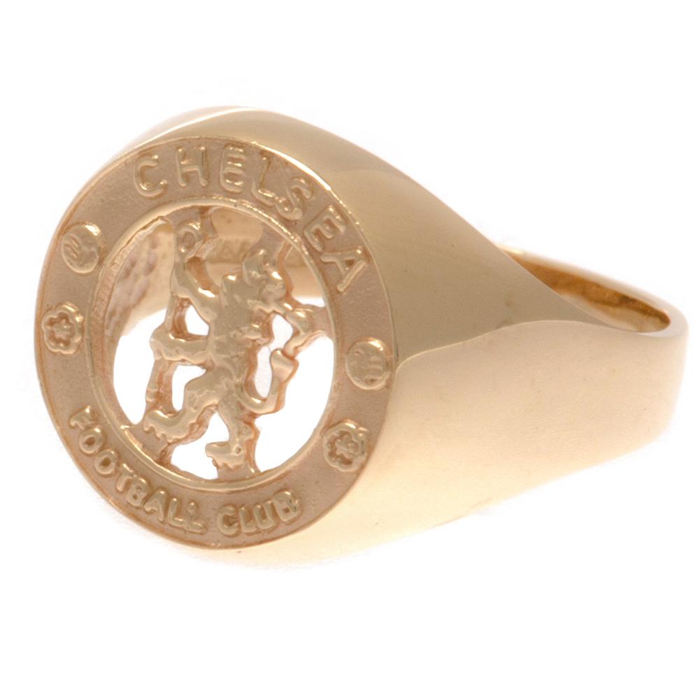 Chelsea FC 9ct Gold Crest Ring - Large: 1 - Jewellery By Chelsea