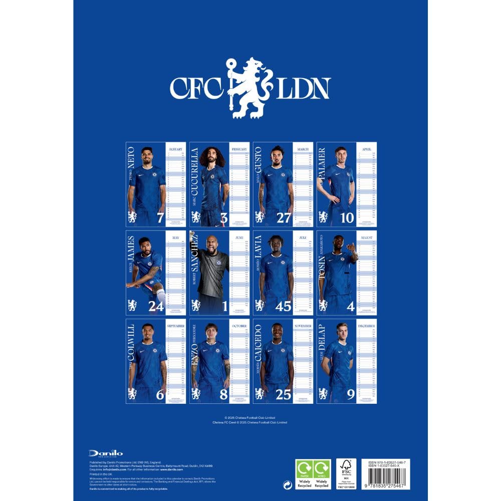 Chelsea FC A3 Calendar 2026: 4 - Calendars By Chelsea