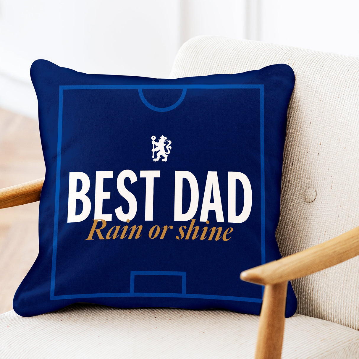 Chelsea FC Best Dad Rain or Shine 18’’ Cushion: 1 - Cushions By Chelsea