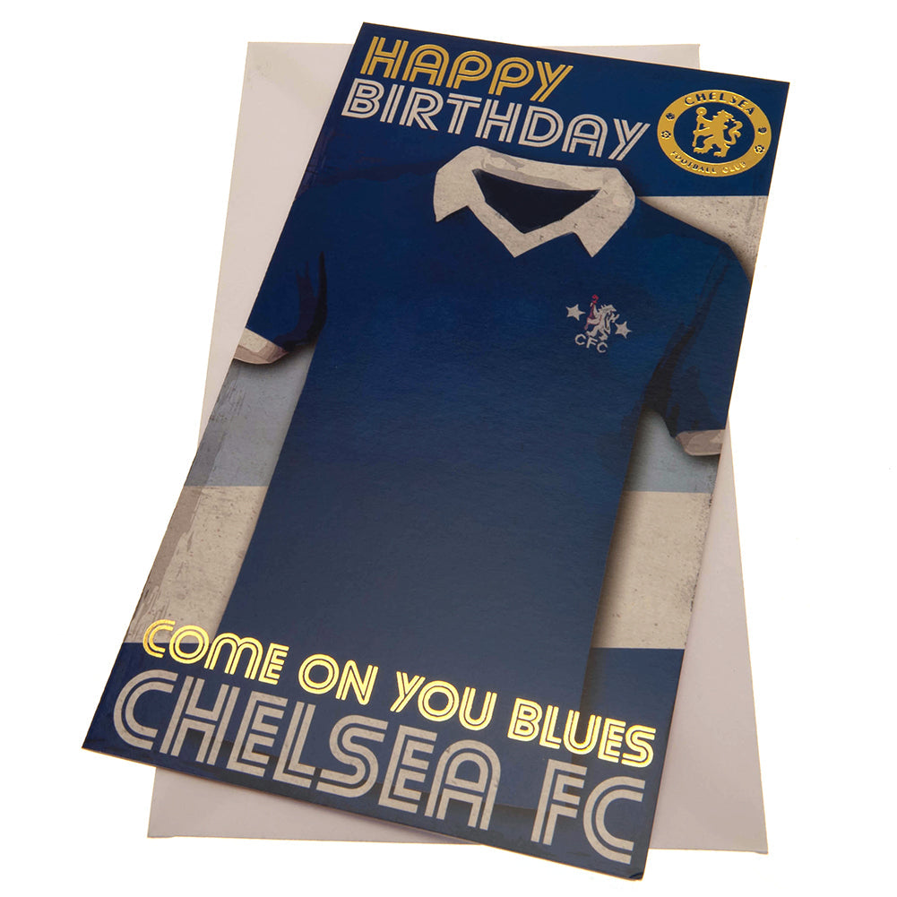 Chelsea FC Retro Shirt Birthday Card - Shop Greeting Cards At Gift Moments - 1