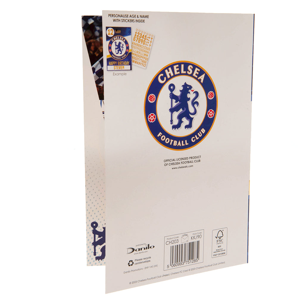 Chelsea FC Birthday Card With Stickers - Shop Greeting Cards At Gift Moments - 5