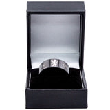 Chelsea FC Black Ceramic Ring X Size: 1 - Jewellery By Chelsea